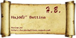 Hajdú Bettina névjegykártya